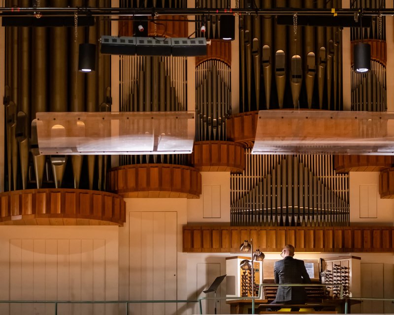 Amir Zaheri at the Mighty Holtkamp Organ
